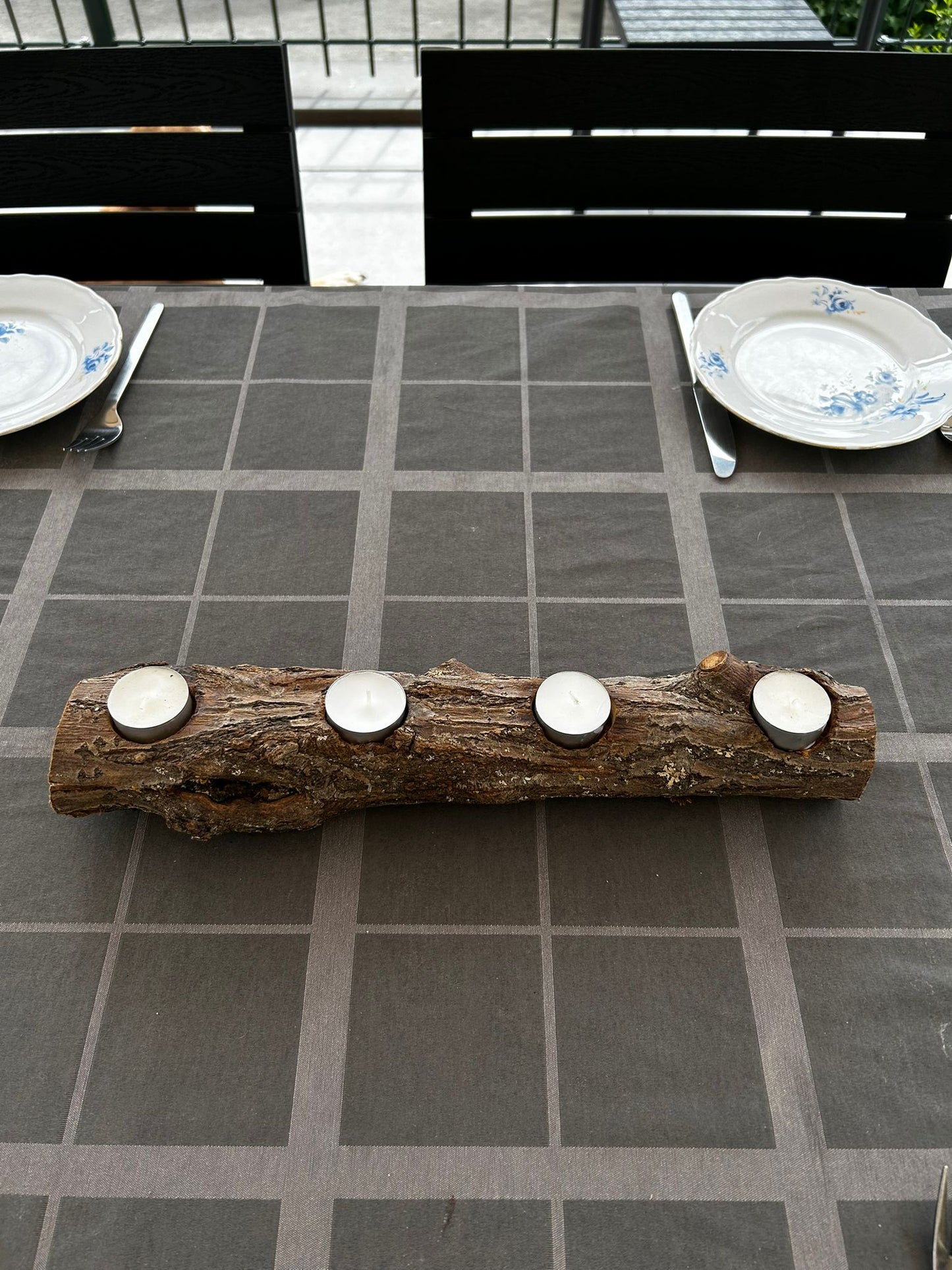 Teelichthalter aus Aststück