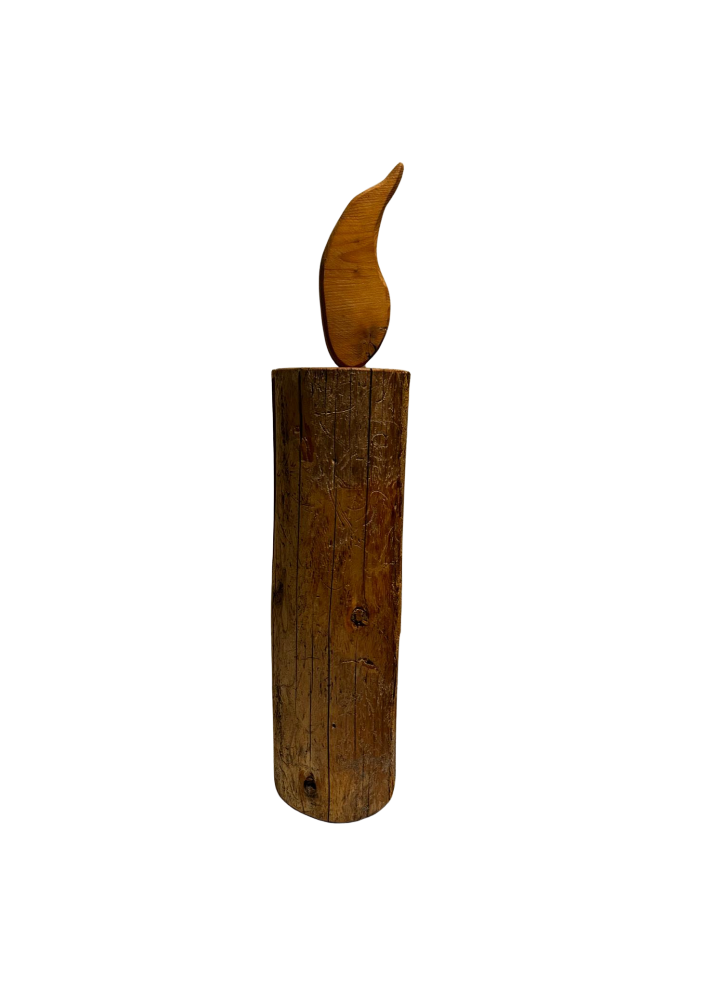 Holzkerze Fichtenstamm