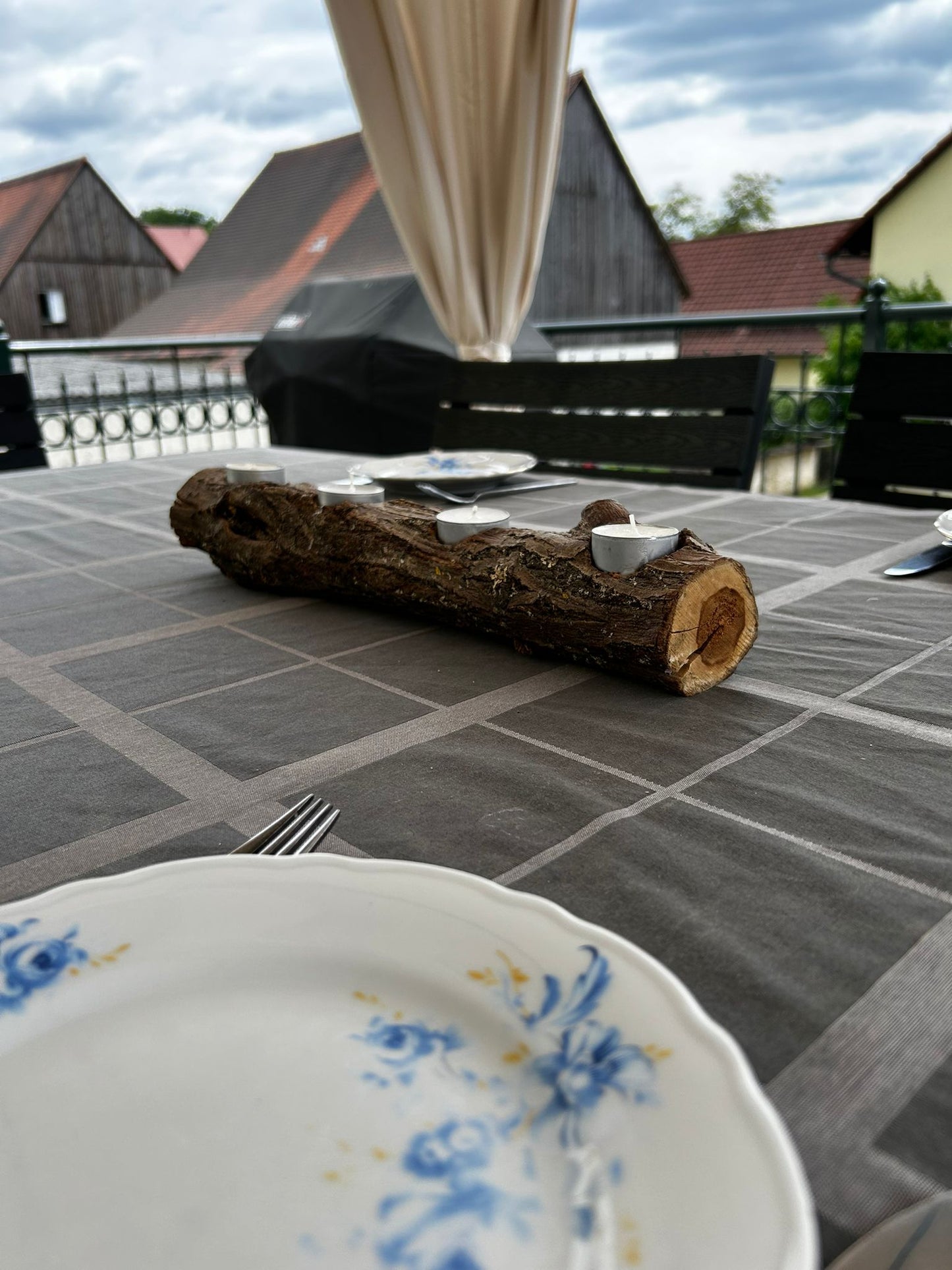 Teelichthalter aus Aststück