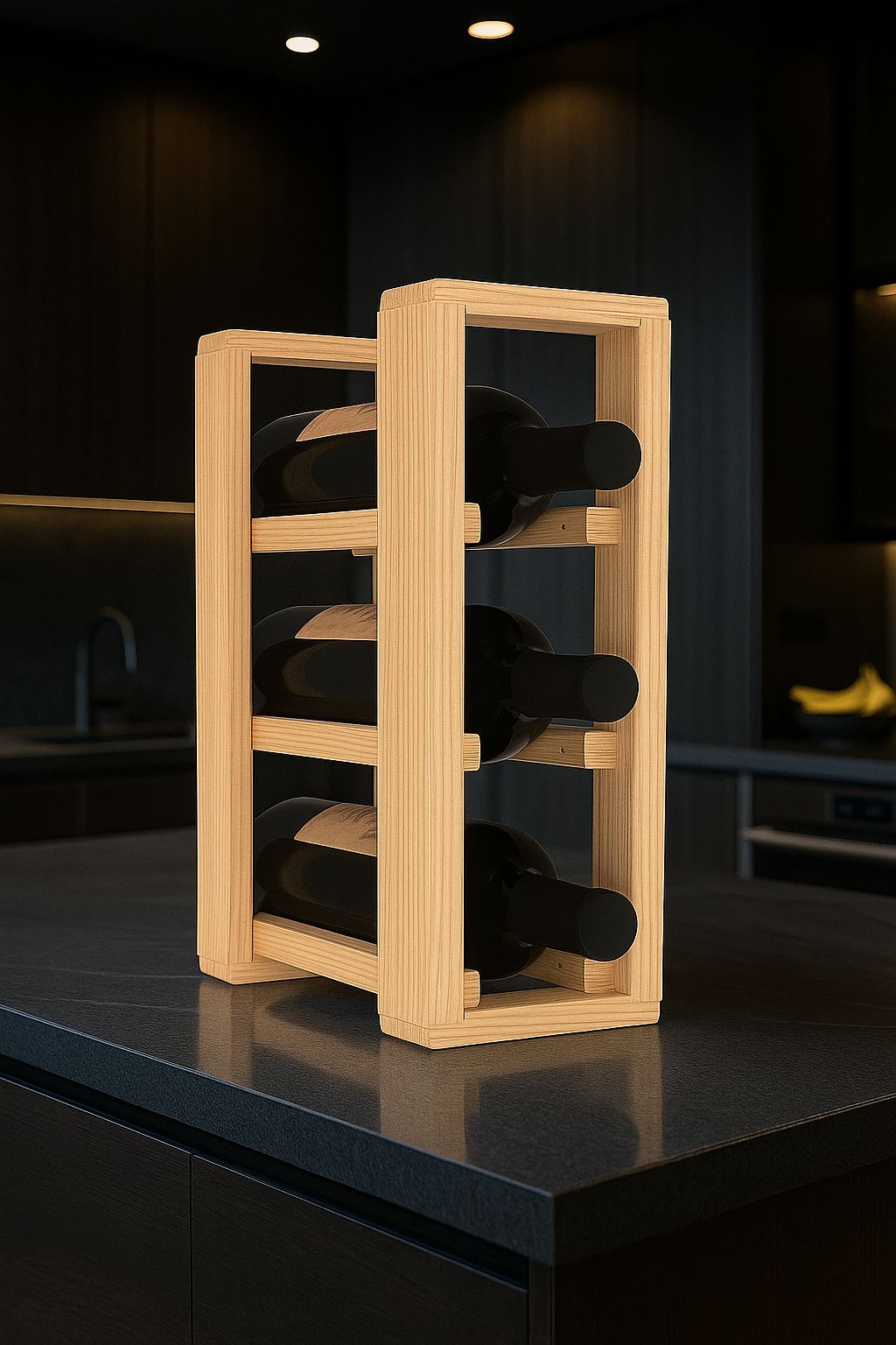 Minimalistischer Weinhalter